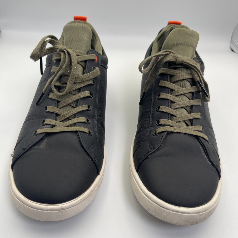 Aldo Sneakers Mens‎ US 10 Black Textured Low Tops Lace Up Casual Shoes